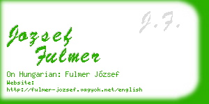 jozsef fulmer business card